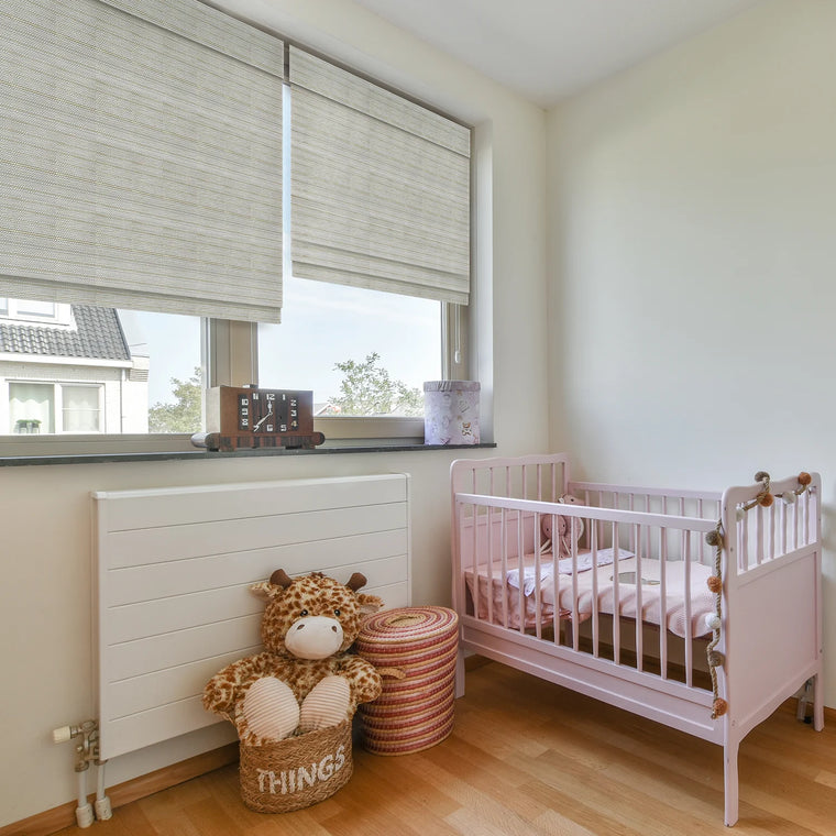 Custom 25%Red Ramie 25% Bamboo 50% Paper Roman Shade Blind for Windows or Doors【2025-DMC01/02/03-01/】