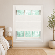 Fredesigner Bedroom Top-Down Bottom-Up Roman Shade - White J401-1