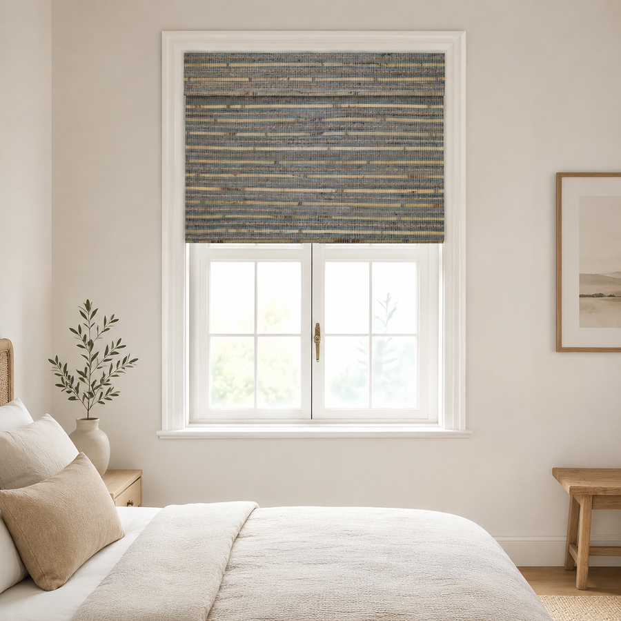 Custom Hazel Ashwood Pine Woven Bamboo Shades - Ashwood Pine H11-8