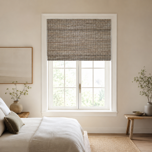 Custom Hazel Misty Sage Woven Bamboo Shades - Misty Sage H11-7