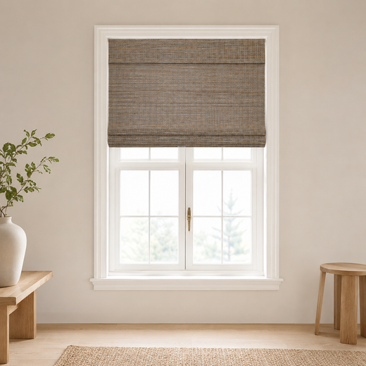 Custom Hazel Olive Ash Woven Bamboo Shades - Olive Ash H11-9