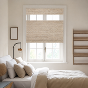Custom Hazel Pale Wheat Top Down Bottom Up Bamboo Shades - Pale Wheat H11-5