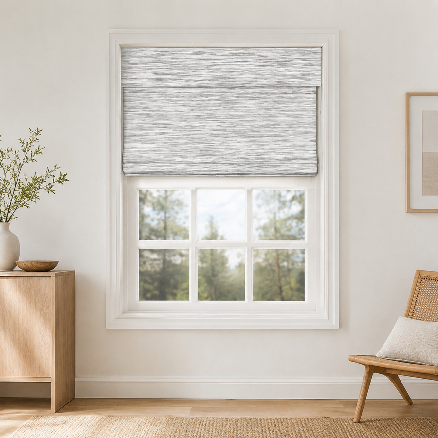 Custom Ivy Marble Woven Bamboo Shades - Marble DC07-22