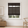 Custom Ivy Black Brown Top Down Bottom Up Bamboo Shades - Black Brown DZH-88