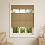 Custom Ivy Tawny Top Down Bottom Up Bamboo Shades - Tawny 103-21