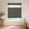 Custom Natural Black Gray Top Down Bottom Up Bamboo Shades - Black Gray NU-04