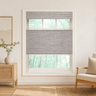 Custom Natural Sesame Gray Top Down Bottom Up Bamboo Shades - Sesame Gray NU-10