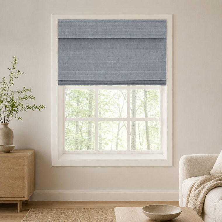 Custom Nomi Cobblestone Woven Bamboo Shades - Cobblestone NA5302