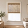 Custom Ramie Honeynut Woven Bamboo Shades - Honeynut D15-04