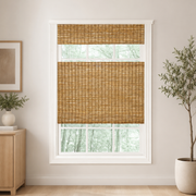 Custom Ramie Cinnamon Top Down Bottom Up Bamboo Shades - Cinnamon 0833N