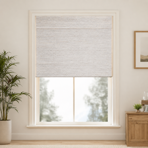 Custom Willow Sand Woven Bamboo Shades - Sand W07-10