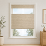 Custom Willow Buff Top Down Bottom Up Bamboo Shades - Buff W07-11