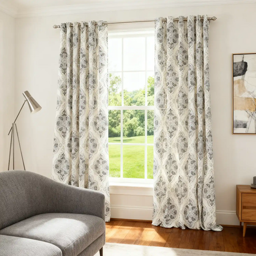 Print Drapery Panels Printed Curtains for Bedroom Cristata - Fredesigner