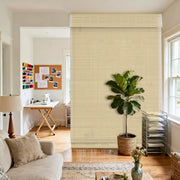 Cordless Bamboo Roman Shades for Windows PS418 - Flax T02