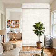 Cordless Bamboo Roman Shades for Windows PS418 - White T31