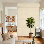 Cordless Bamboo Roman Shades for Windows PS418 - Almond T64