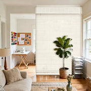 Cordless Bamboo Roman Shades for Windows PS418 - Wall White T97