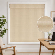Cordless Bamboo Roman Shades for Windows PS418 - Almond T64 browser generated product photo
