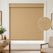 Cordless Bamboo Roman Shades for Windows PS418 - Flax T02 browser generated product photo