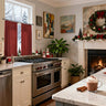 red kitchen cafe curtains