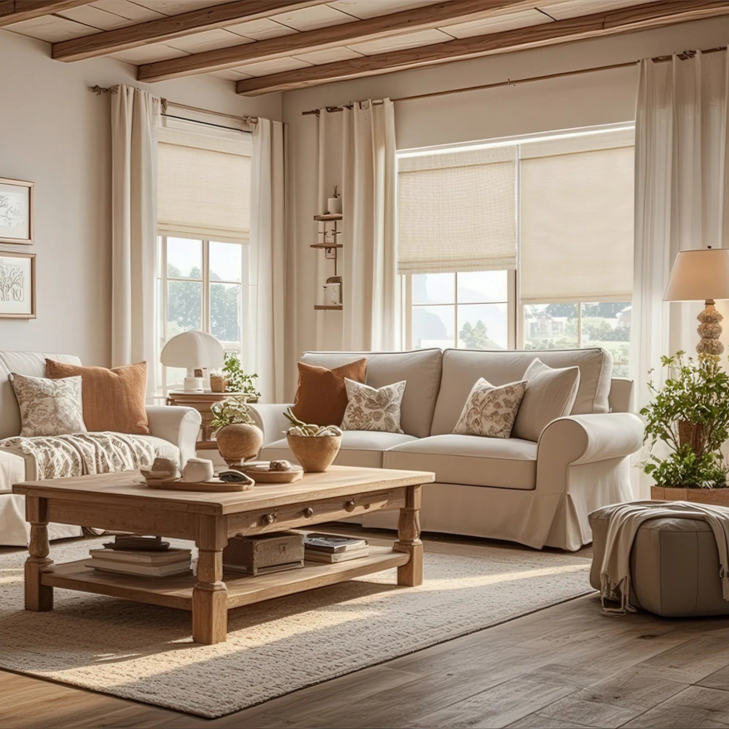Custom 100% Bamboo Roman Shade Blind for Windows or Doors【2025-DC05-01/02】