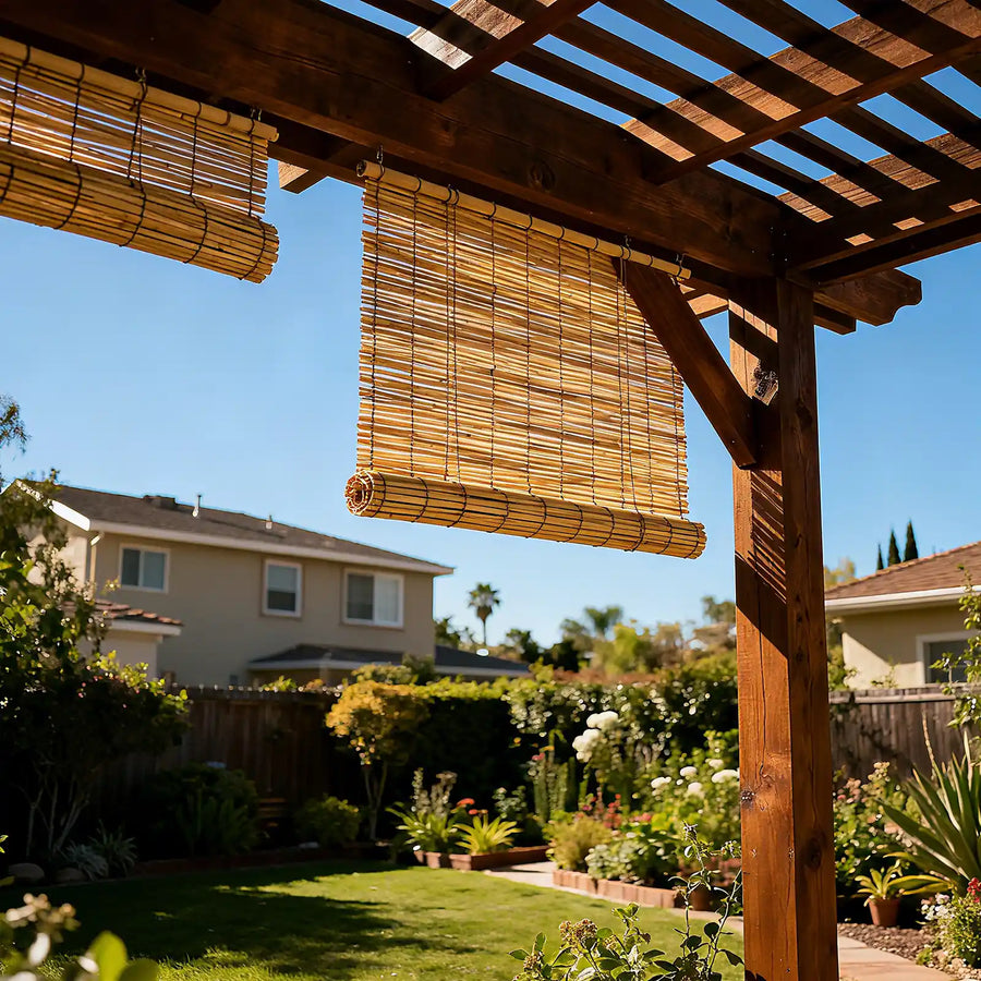 Outdoor Curtain Roman Window Shades - Fredesigner