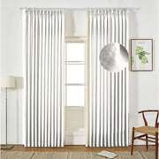 Extra Wide Curtains Pleated Curtains Drapry Sedge - Snow White 1908-0