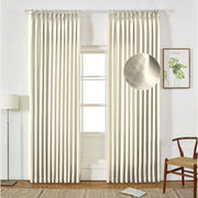 Extra Wide Curtains Pleated Curtains Drapry Sedge - Ivory White 1908-2