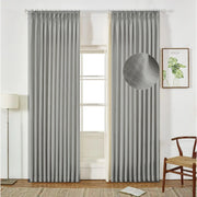 Extra Wide Curtains Pleated Curtains Drapry Sedge - Grey 1908-11