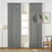 Extra Wide Curtains Pleated Curtains Drapry Sedge - Rock Grey 1908-12
