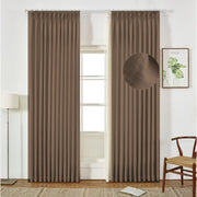 Extra Wide Curtains Pleated Curtains Drapry Sedge - Chocolate Tart 1908-13