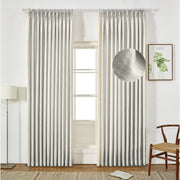 Extra Wide Curtains Pleated Curtains Drapry Sedge - Pure Cashmere Light Grey 1908-15