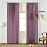 Extra Wide Curtains Pleated Curtains Drapry Sedge - Plum 1908-21