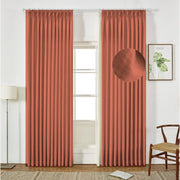 Extra Wide Curtains Pleated Curtains Drapry Sedge - Cinnabar 1908-24