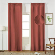 Extra Wide Curtains Pleated Curtains Drapry Sedge - Firebrick 1908-25