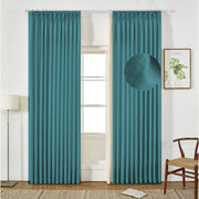 Extra Wide Curtains Pleated Curtains Drapry Sedge - Peacock 1908-31