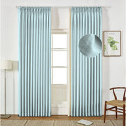 Extra Wide Curtains Pleated Curtains Drapry Sedge - Pale Blue Aqua 1908-33