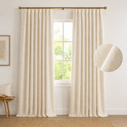 Extra Wide Curtains Pleated Curtains Drapry Sedge - Ivory White 1908-2 browser generated product photo