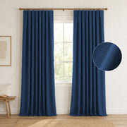 Extra Wide Curtains Pleated Curtains Drapry Sedge - Navy Blue 1908-36 browser generated product photo