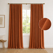 Extra Wide Curtains Pleated Curtains Drapry Sedge - Orange Copper 1908-26 browser generated product photo