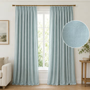 Extra Wide Curtains Pleated Curtains Drapry Sedge - Pale Blue Aqua 1908-33 browser generated product photo
