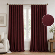 Extra Wide Curtains Pleated Curtains Drapry Sedge - Red Wine 1908-23 browser generated product photo