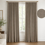 Extra Wide Curtains Pleated Curtains Drapry Sedge - Taupe Grey 1908-8 browser generated product photo