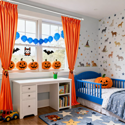 Halloween Curtains for Babyroom Bolonia - Fredesigner