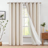 Linen Grommet Blackout Curtains Chevrons