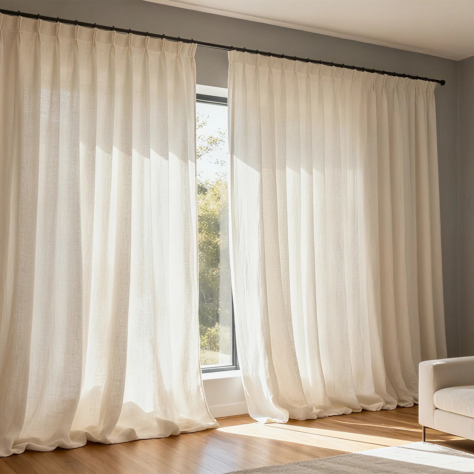 sheer linen curtains