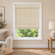 Solenne Edit H116 woven shade in a furnished American living room