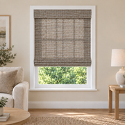 Solenne Edit H117 woven shade in a furnished American living room