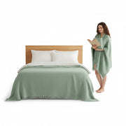 100% Cotton Breathable Muslin Throw for Bed - cotton home textile by Fredesigner