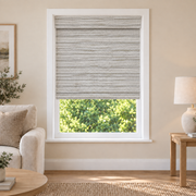 Velune Edit W0710 woven shade in a furnished American living room